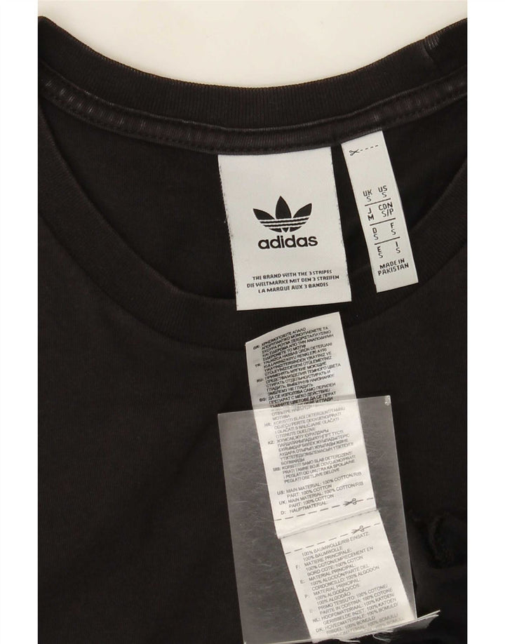 Adidas herre T-shirt top lille sort bomuld