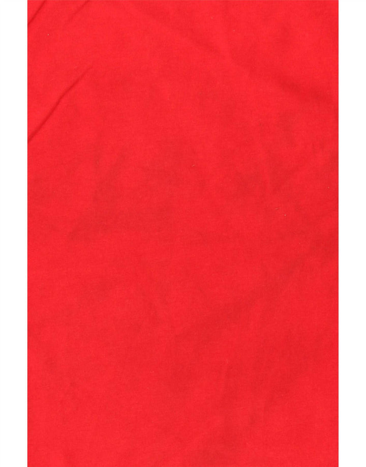 Adidas Herre T-Shirt Top Lille Rød Bomuld