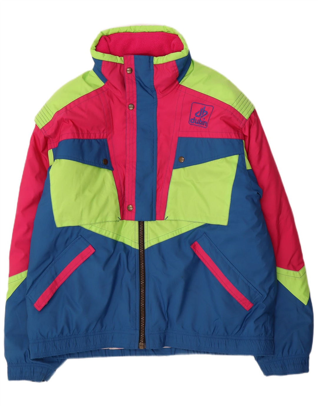 Dubin Herre Skijakke IT 52 Stor Blå Colourblock Polyester