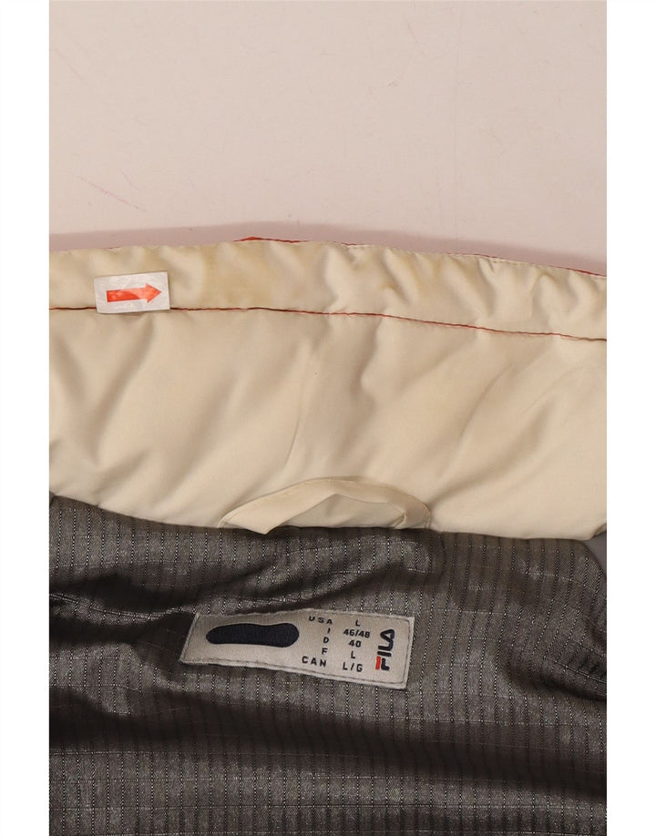 FILA Mens Windbreaker Jacket UK 40 Large Orange Colourblock Polyester Vintage Fila and Second-Hand Fila from Messina Hembry 