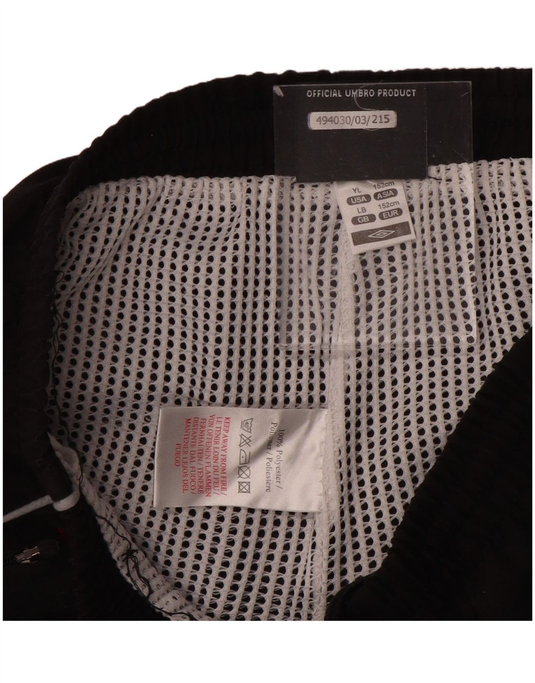 UMBRO Drenge træningsdragt Bukser Joggers 11-12 år Stor Sort Polyester