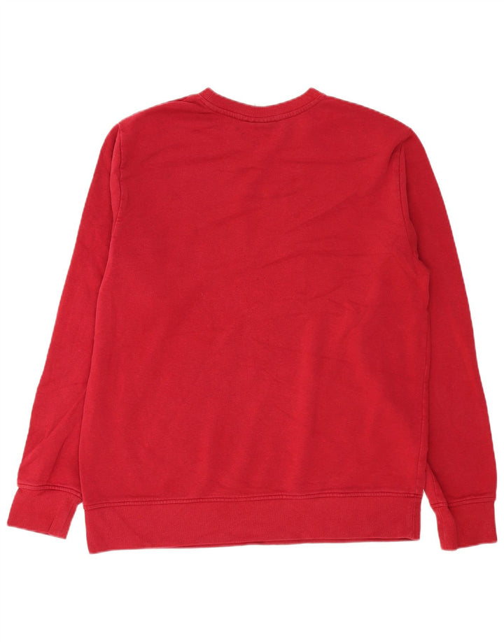 Reebok Herre Grafisk Sweatshirt Jumper Large Bourgogne Bomuld