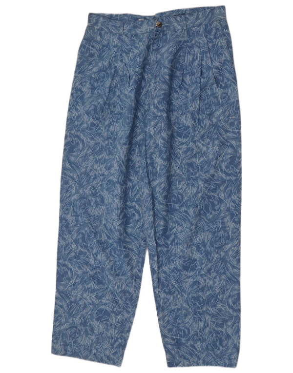 Vintage Pegged Casual Bukser 15-16 år W28 L28 Blå Geometrisk
