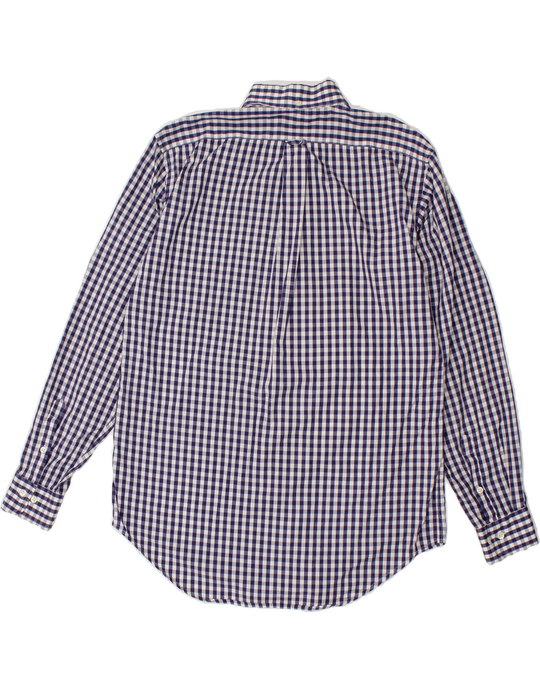 HENRY COTTONS Mens Shirt Size 41 Medium Navy Blue Gingham Cotton | Vintage Henry Cottons | Thrift | Second-Hand Henry Cottons | Used Clothing | Messina Hembry 