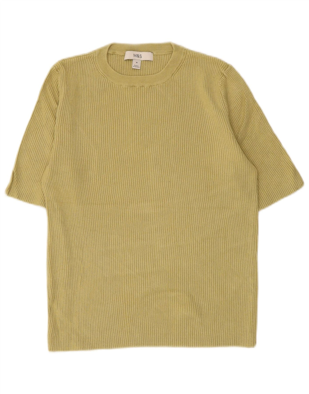 Marks & Spencer T-shirt top til kvinder UK 12 Medium Green Viscose