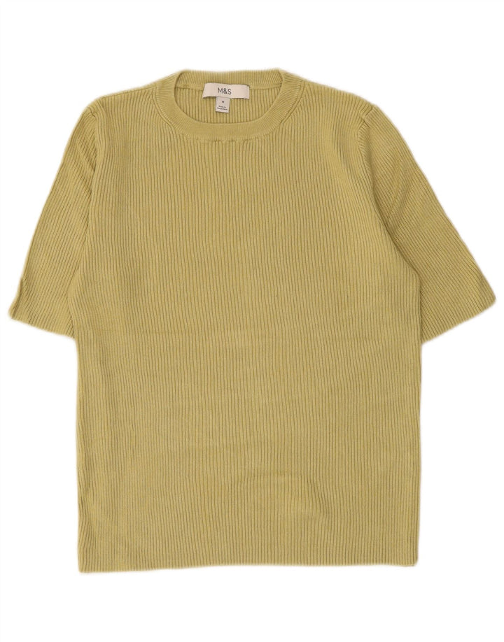 Marks & Spencer T-shirt top til kvinder UK 12 Medium Green Viscose
