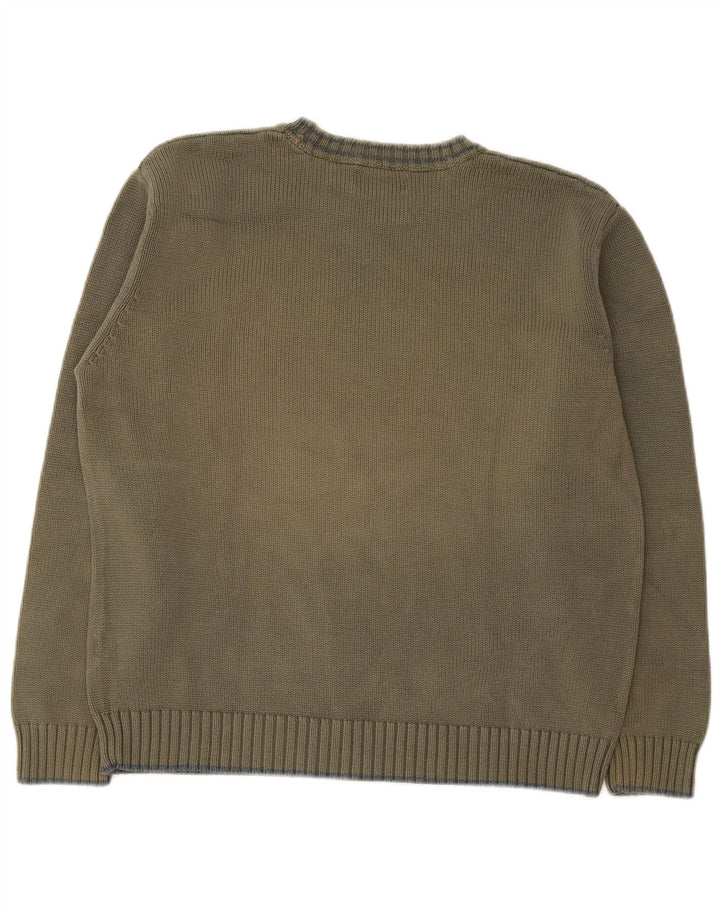 Marks & Spencer Herre sweater med rund hals, stor grøn bomuld