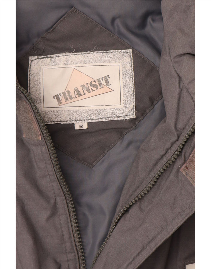 Vintage Herre Windbreaker Coat UK 36 Small Grey Polyester
