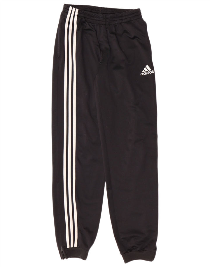ADIDAS Boys Tracksuit Trousers Joggers 15-16 Years  Black Polyester