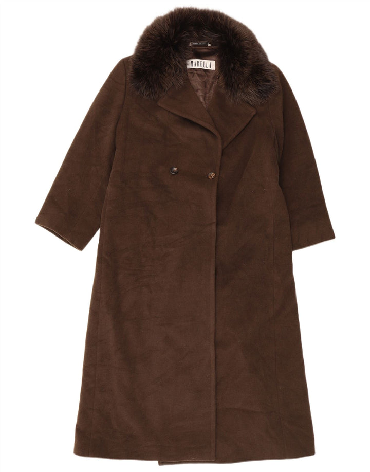 Marella Dame Oversized Overfrakke UK 10 Small Brown Virgin Wool