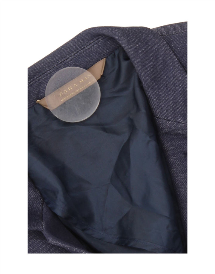 Zara Herre 2-knaps blazerjakke EU 56 XL Marineblå