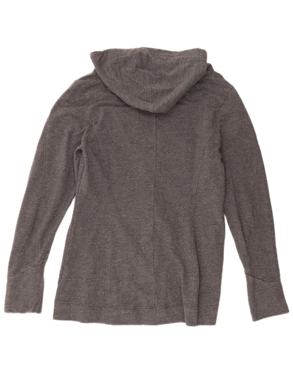 The North Face Dame Hætte Åben Cardigan Sweater UK 16 Stor Grå Bomuld