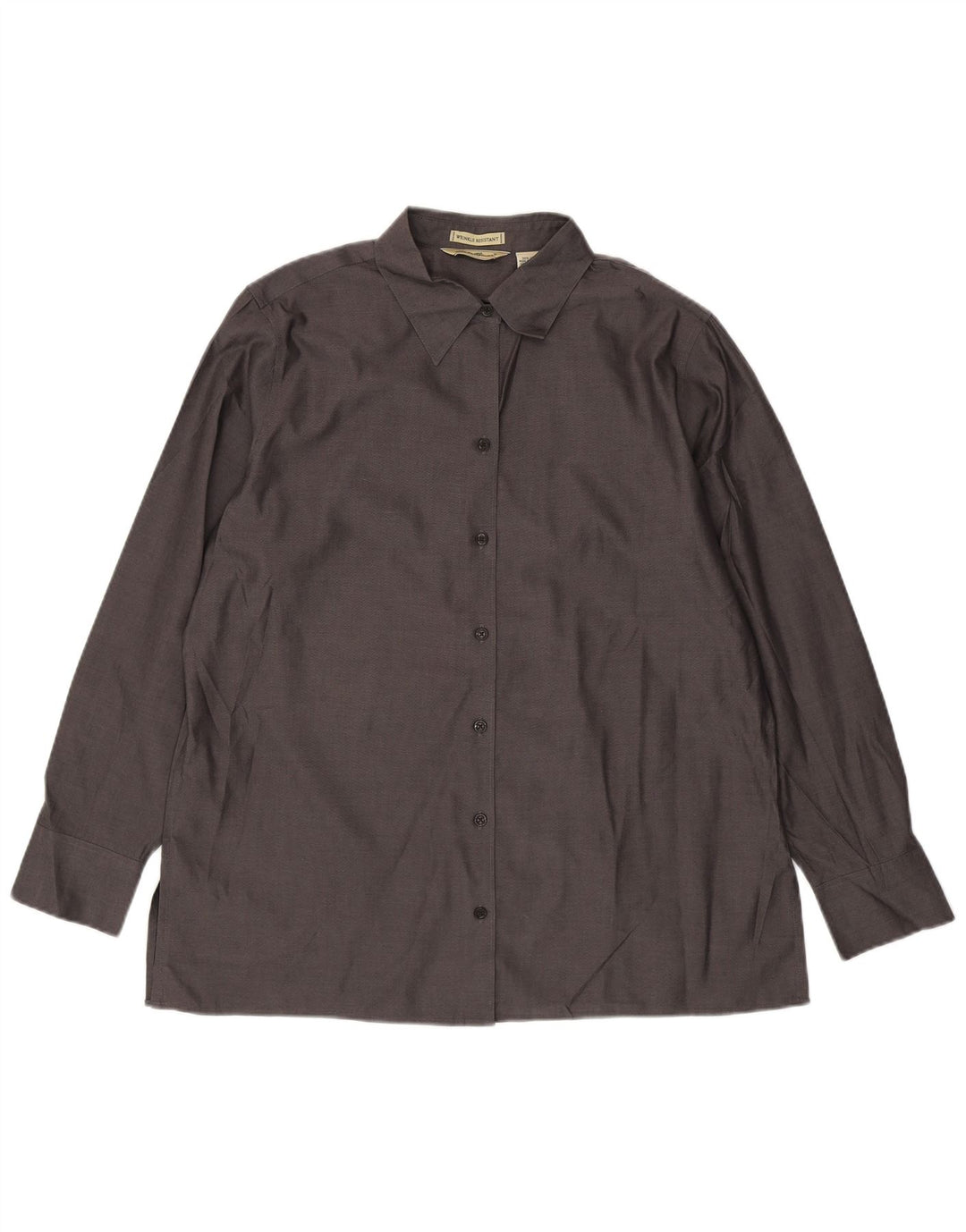 EDDIE BAUER Dameskjorte UK 18 XL Grå Bomuld