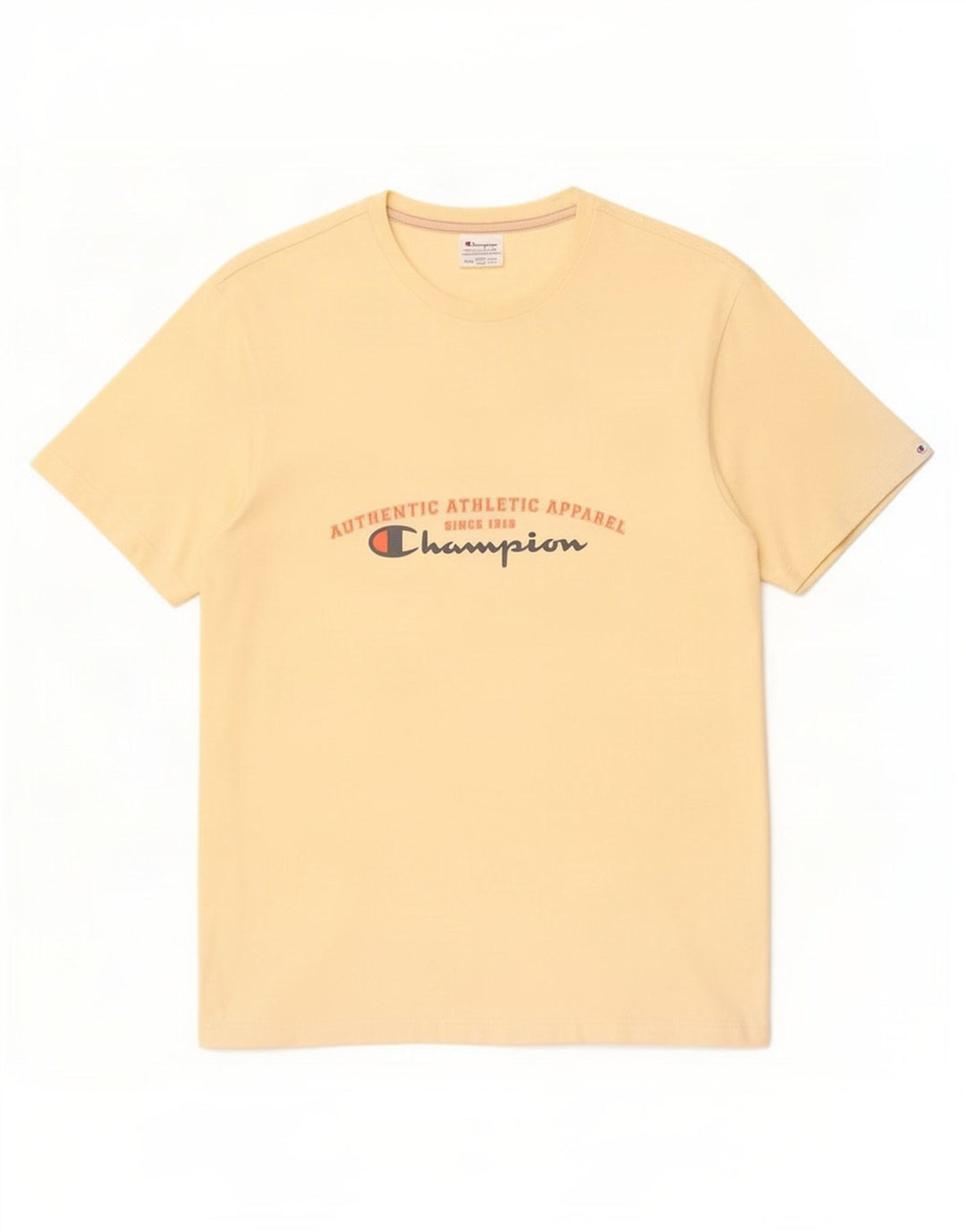 Champion Herre Grafisk T-Shirt Top Stor Gul