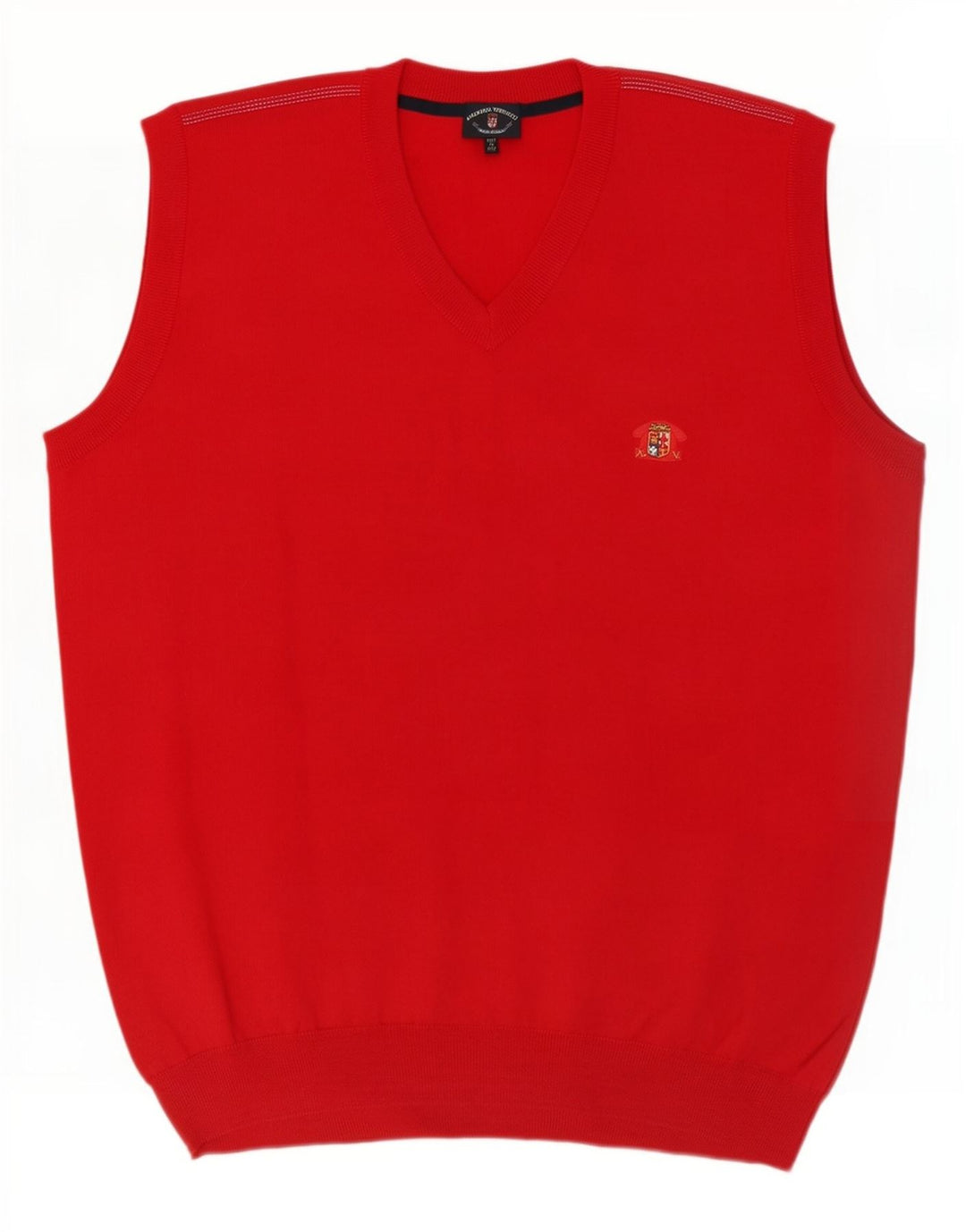 Amerigo Vespucci Herrevest Tank Top 2XL Rød Virgin Wool