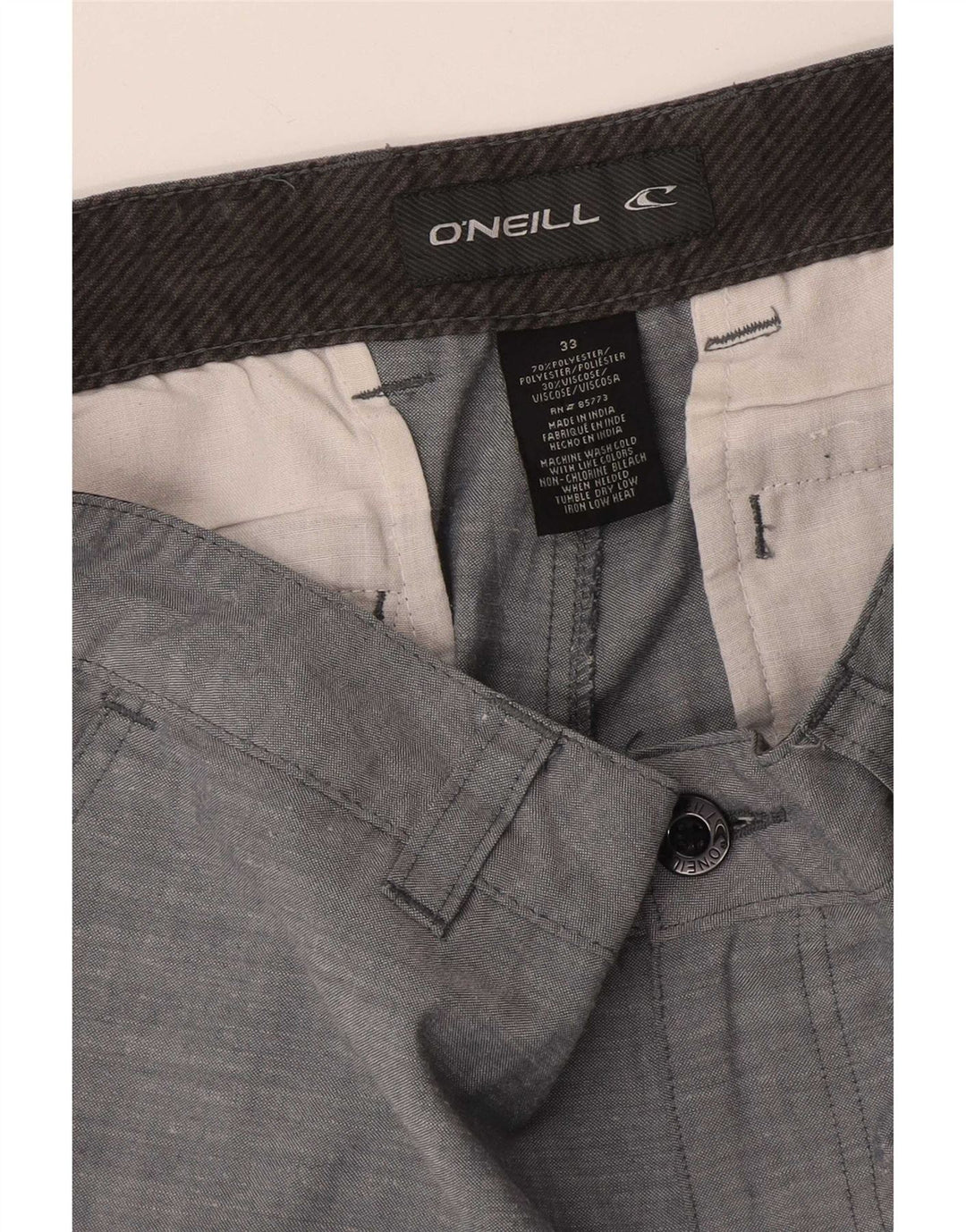 O'Neill Herre Chino Shorts W33 Medium Grey Flecked Polyester