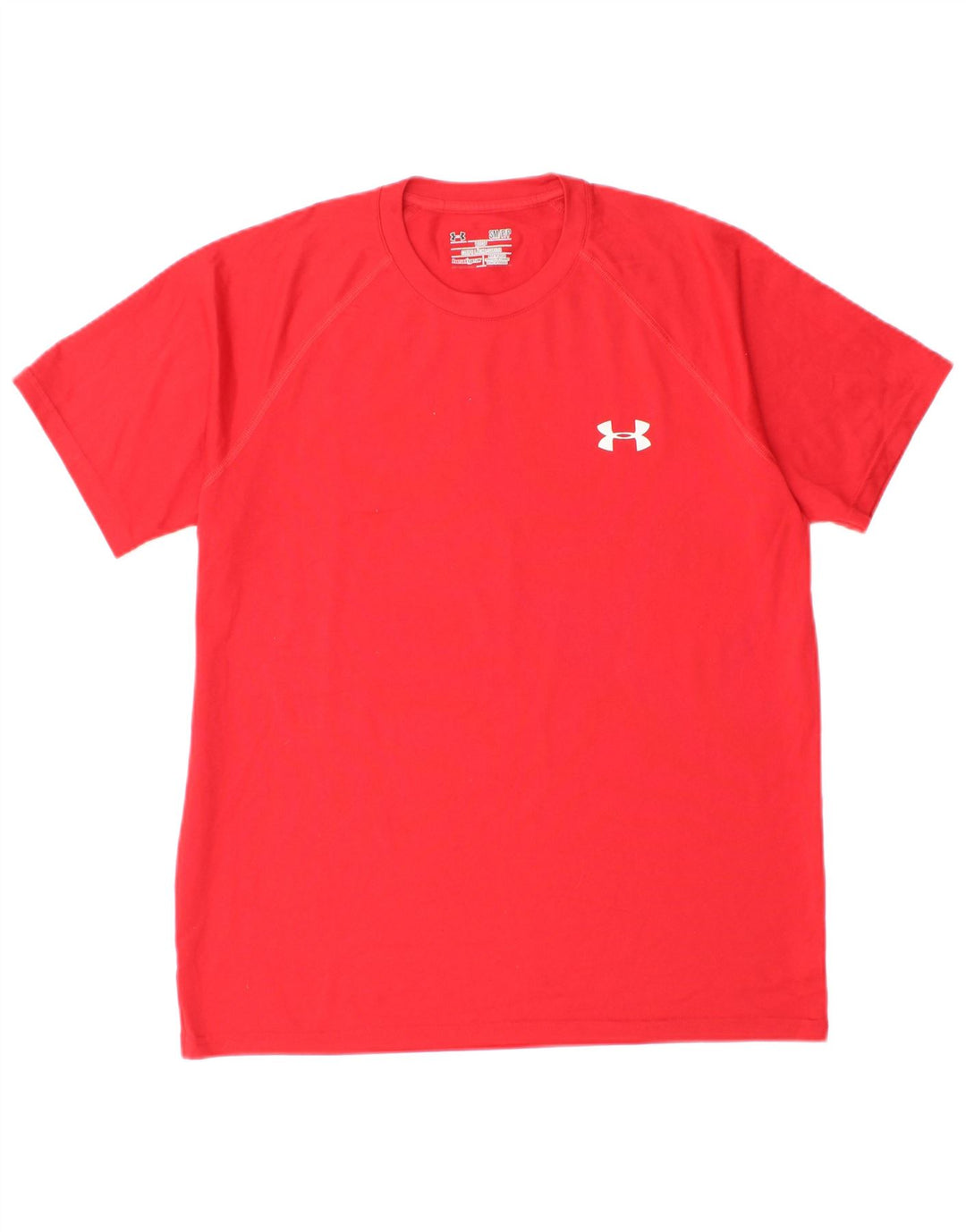 UNDER ARMOUR Herre Heat Gear T-Shirt Top Lille Rød Polyester