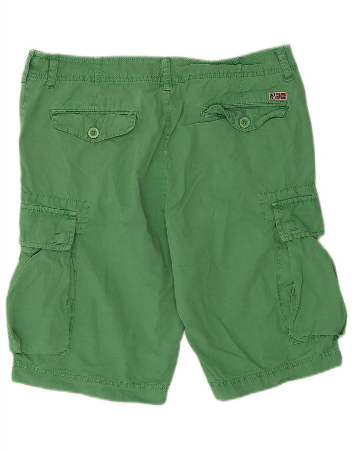 Napapijri Herre Cargo Shorts W33 Medium Green Bomuld