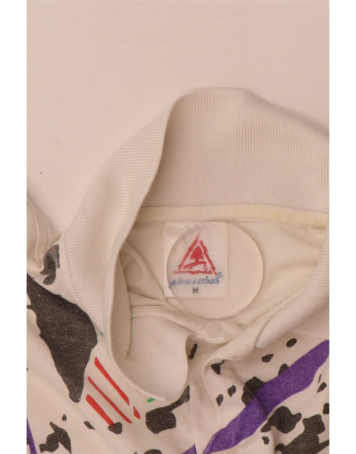 VINTAGE drenge poloshirt 15-16 år Medium hvid Camouflage Bomuld