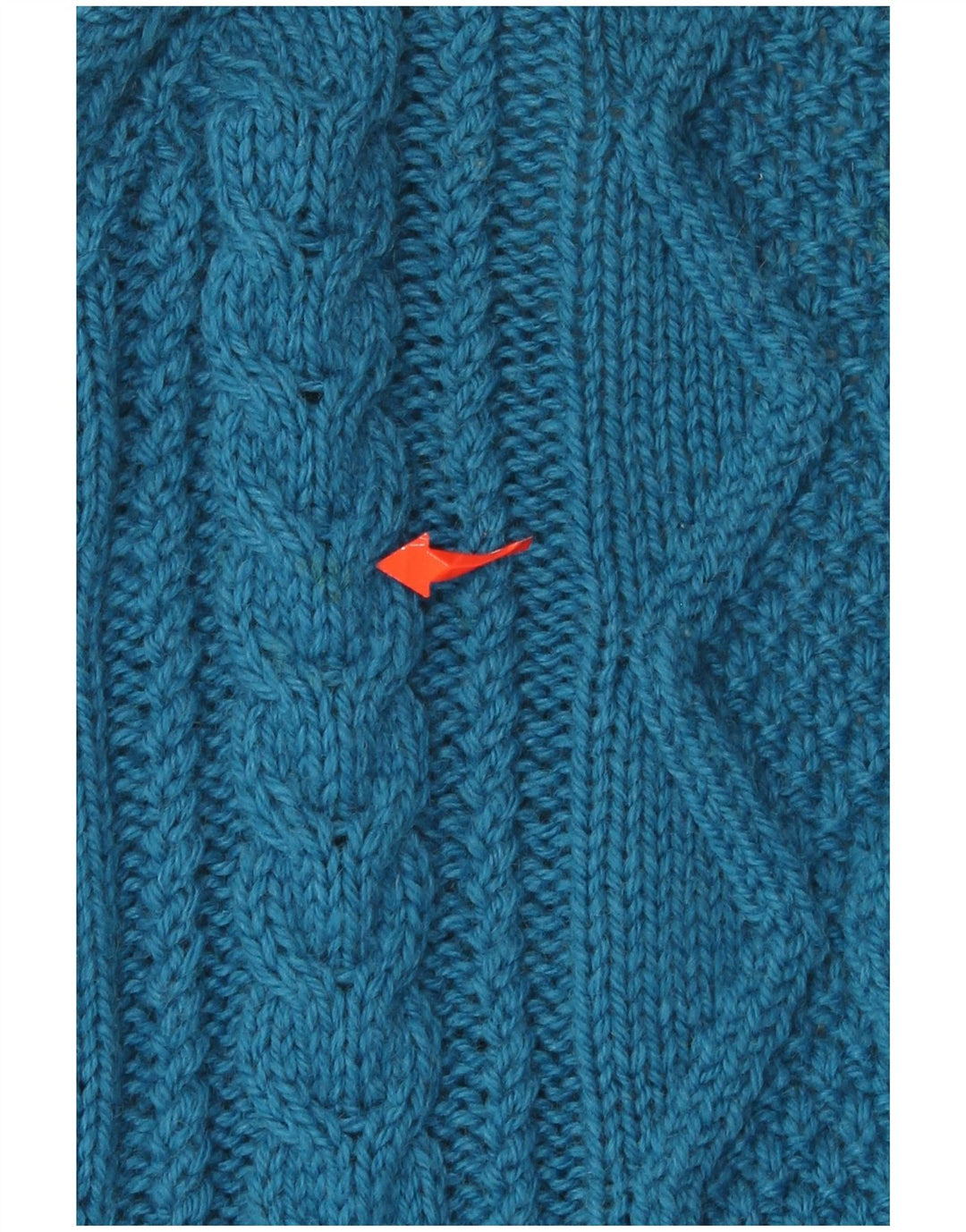 VINTAGE 3/4-ærmet cardigantrøje til kvinder UK 16 Large Blue