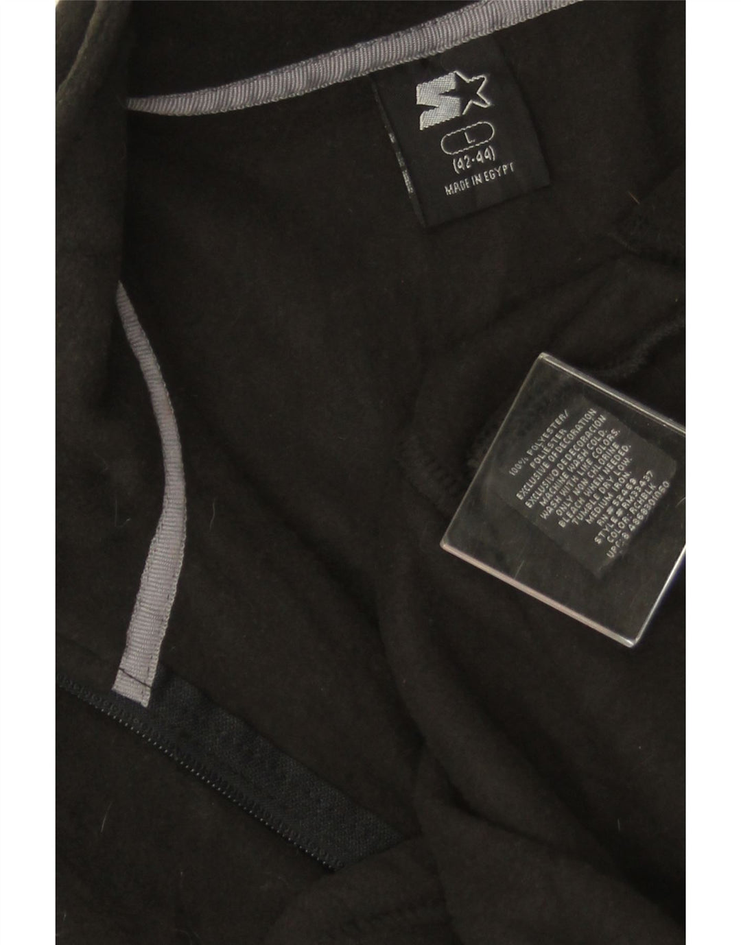 STARTER Fleecejakke til mænd UK 42/44 Stor sort polyester