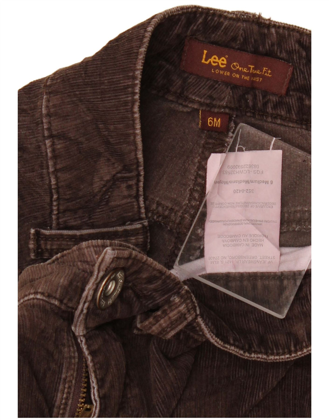 Lee Dame Bootcut Corduroy Bukser US 6 Medium W32 L29 Brun Bomuld