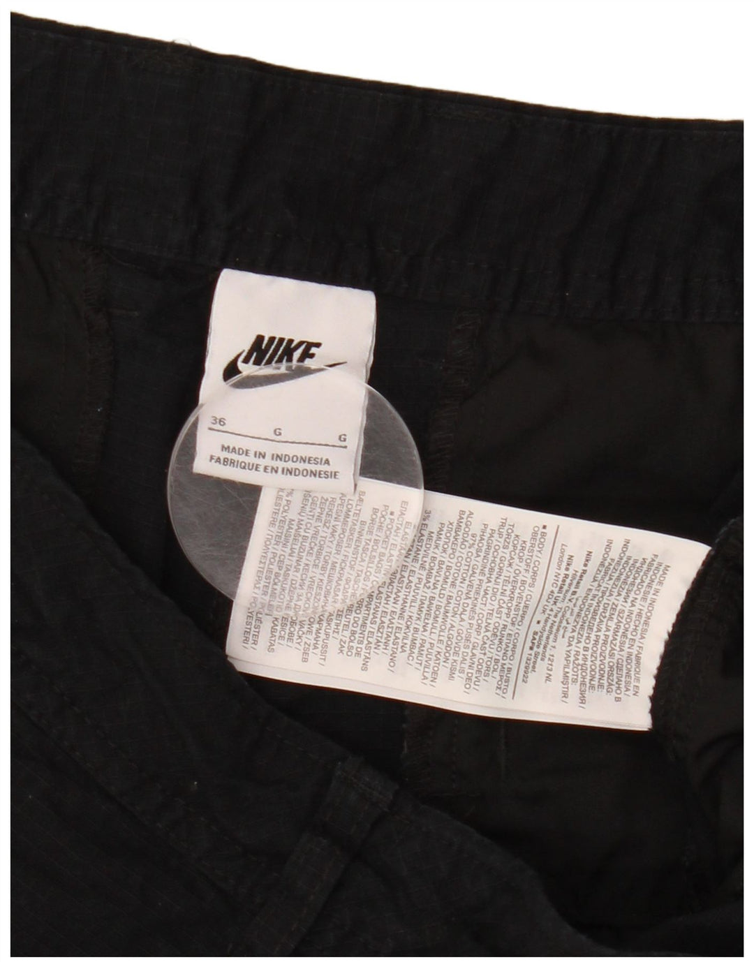 Nike Herre Cargo Shorts W36 Large Black Bomuld