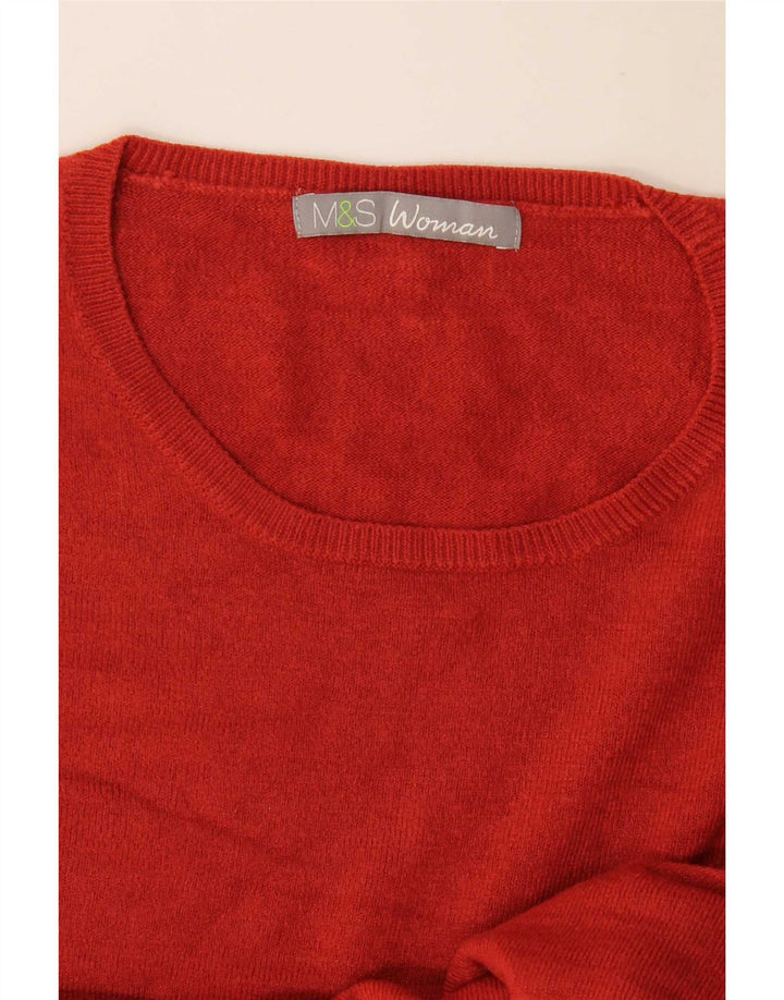 Marks & Spencer Dame sweater med rund hals DK 14 Stor Rød