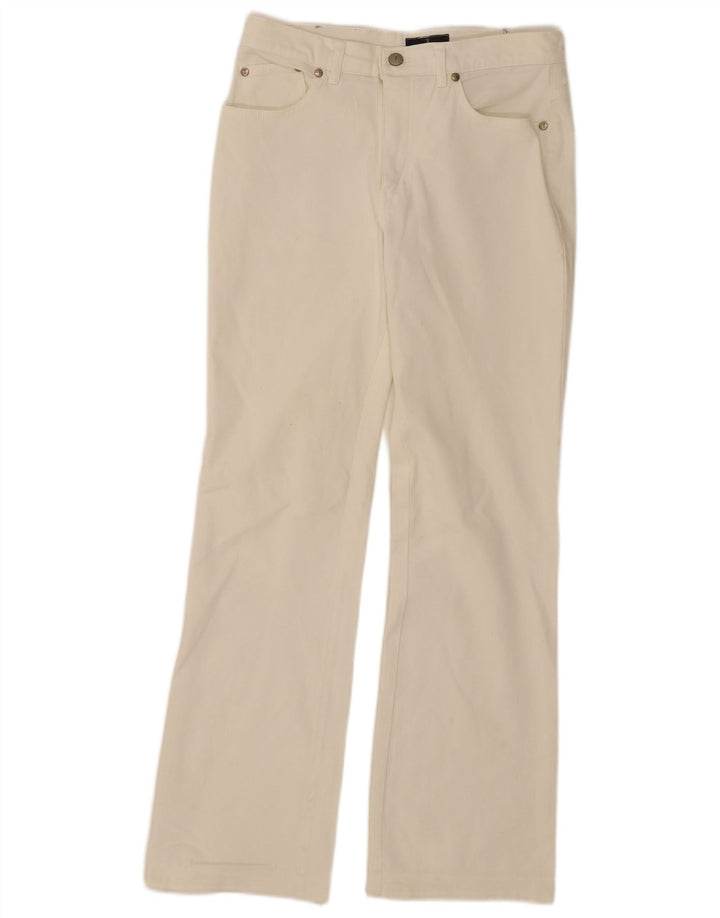 Trussardi Dame Bootcut Casual Bukser W27 L30 Hvid Bomuld
