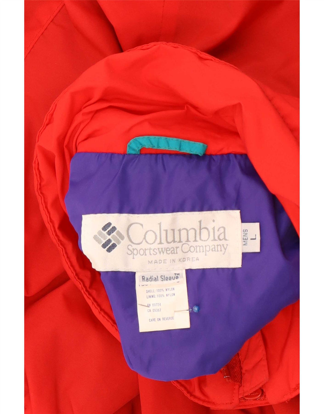 Columbia Herre Loose Fit Skijakke UK 40 Stor Rød Nylon