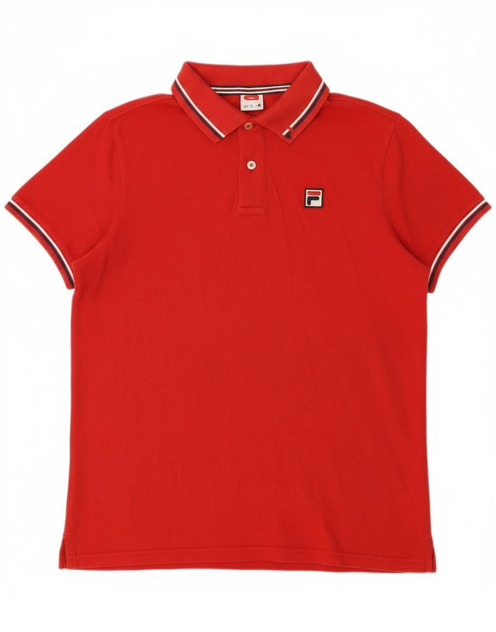 Fila herre poloshirt XS rød bomuld