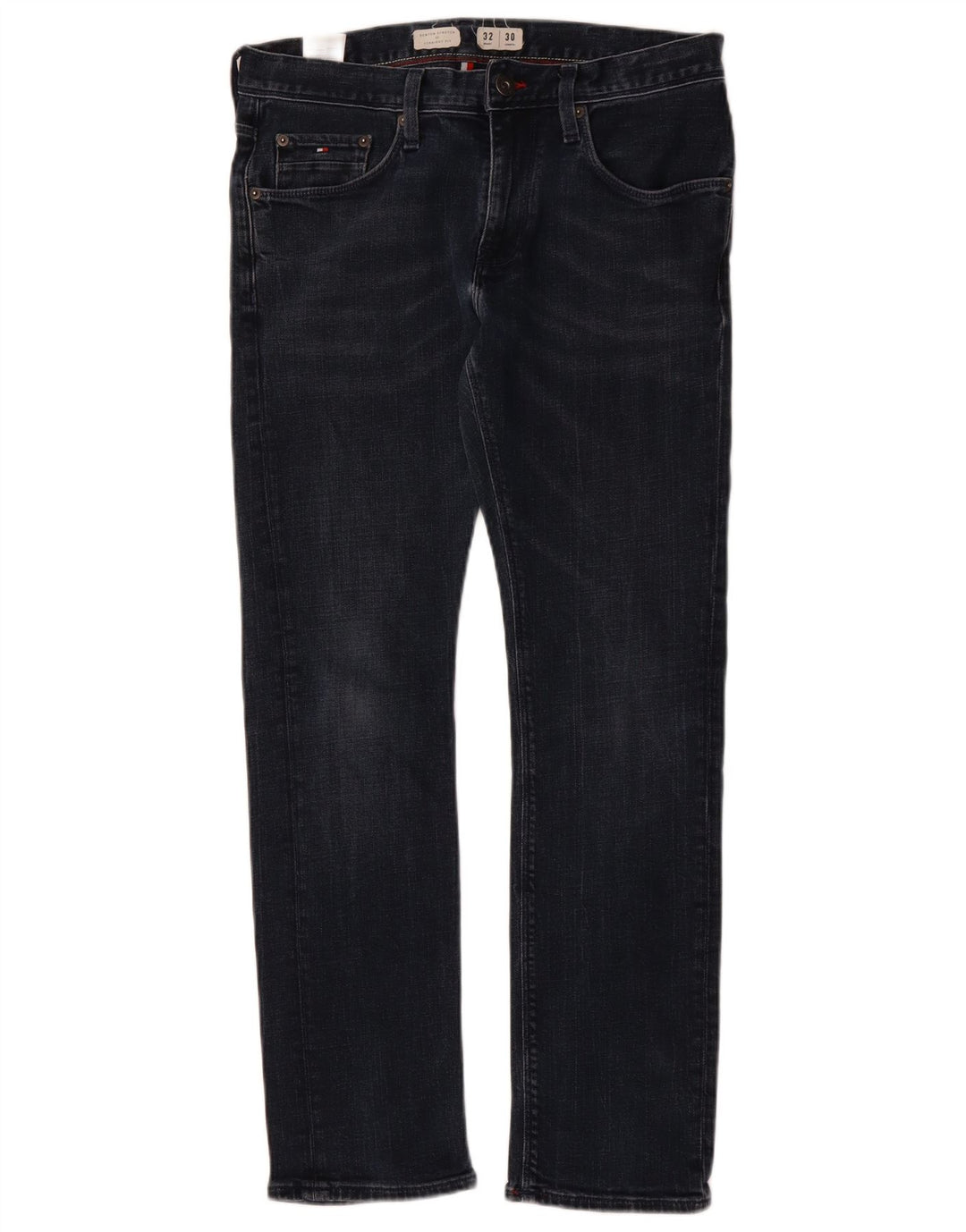 TOMMY HILFIGER Dame Denton Straight Jeans W32 L30 Marineblå Bomuld