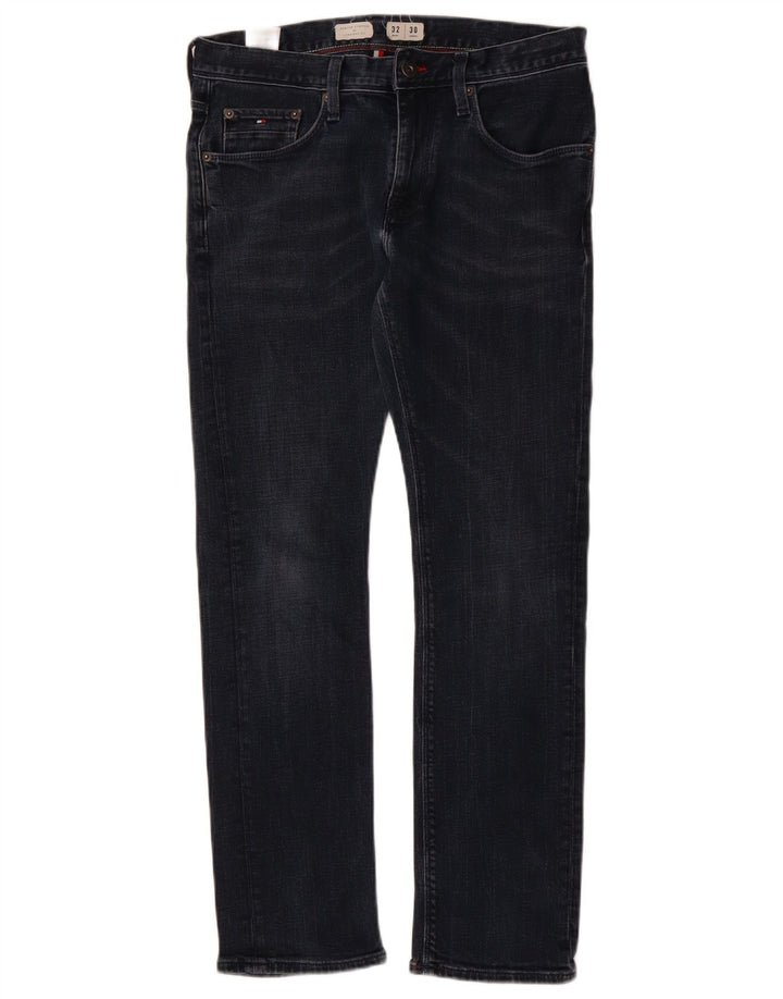 TOMMY HILFIGER Dame Denton Straight Jeans W32 L30 Marineblå Bomuld