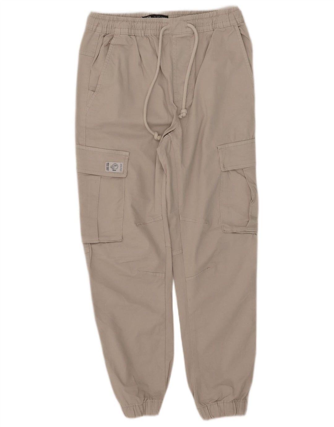 Zara Herre Joggers Cargo Bukser Small W30 L26 Beige
