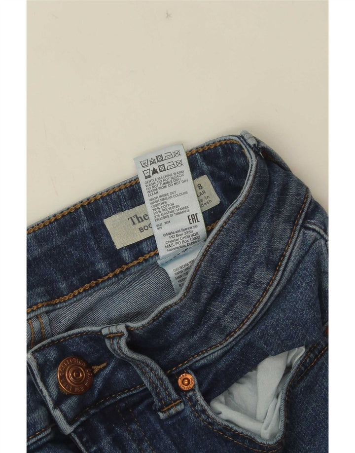 Marks & Spencer Dame Eva Bootcut Jeans UK 8 Small W24 L29 Navy Blue