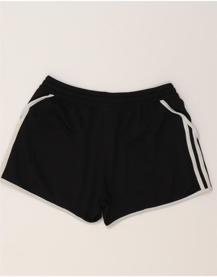 ADIDAS sportsshorts til kvinder UK 10 Small Black Polyester