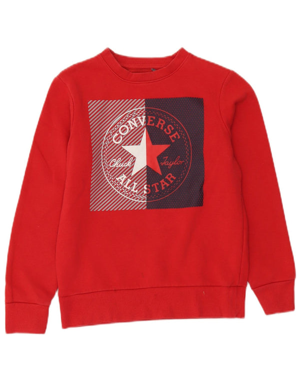 Converse Boys Grafisk Sweatshirt Jumper 10-11 år Medium Rød Bomuld