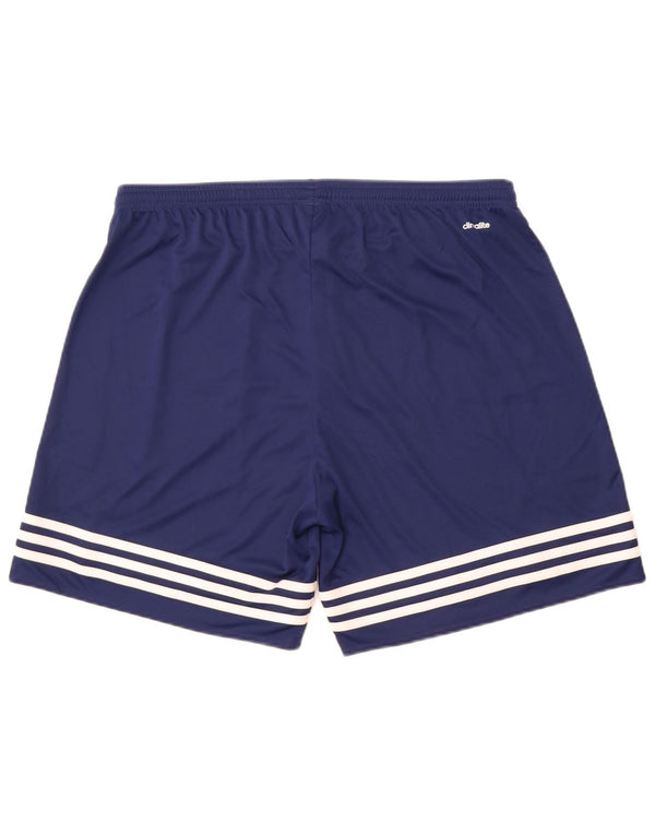 Adidas Herre Climalite Sportshorts XL Navyblå stribet polyester