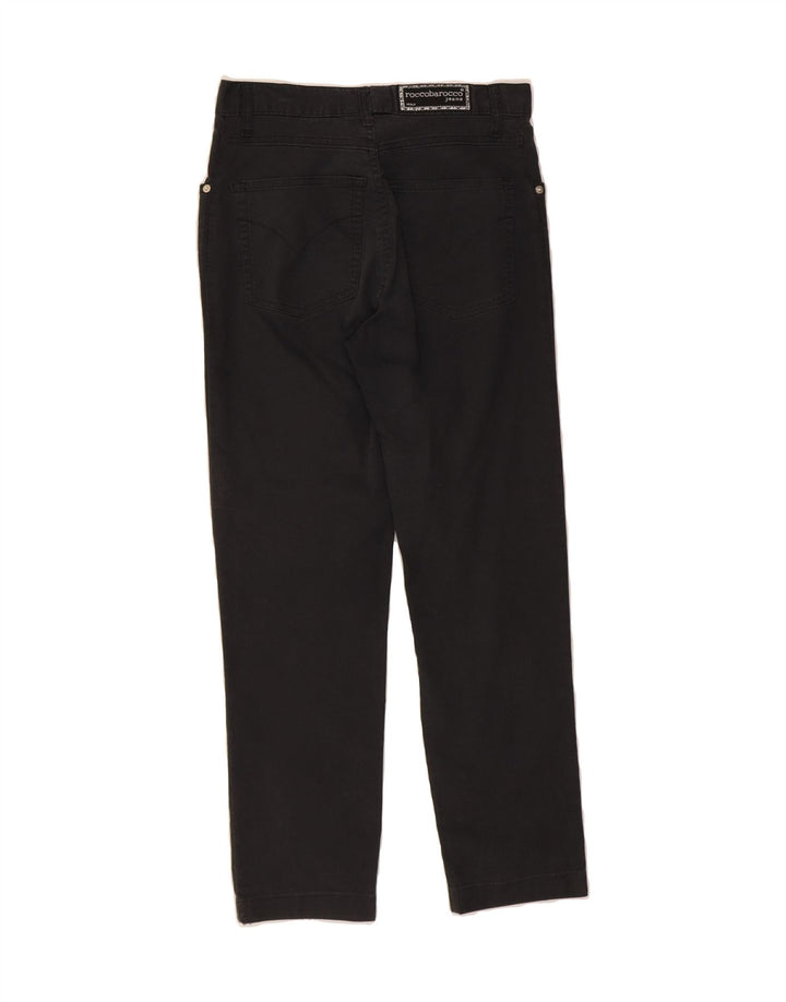 ROCCOBAROCCO Womens Cropped Jeans IT 46 Large W32 L26 Black Vintage Roccobarocco and Second-Hand Roccobarocco from Messina Hembry 