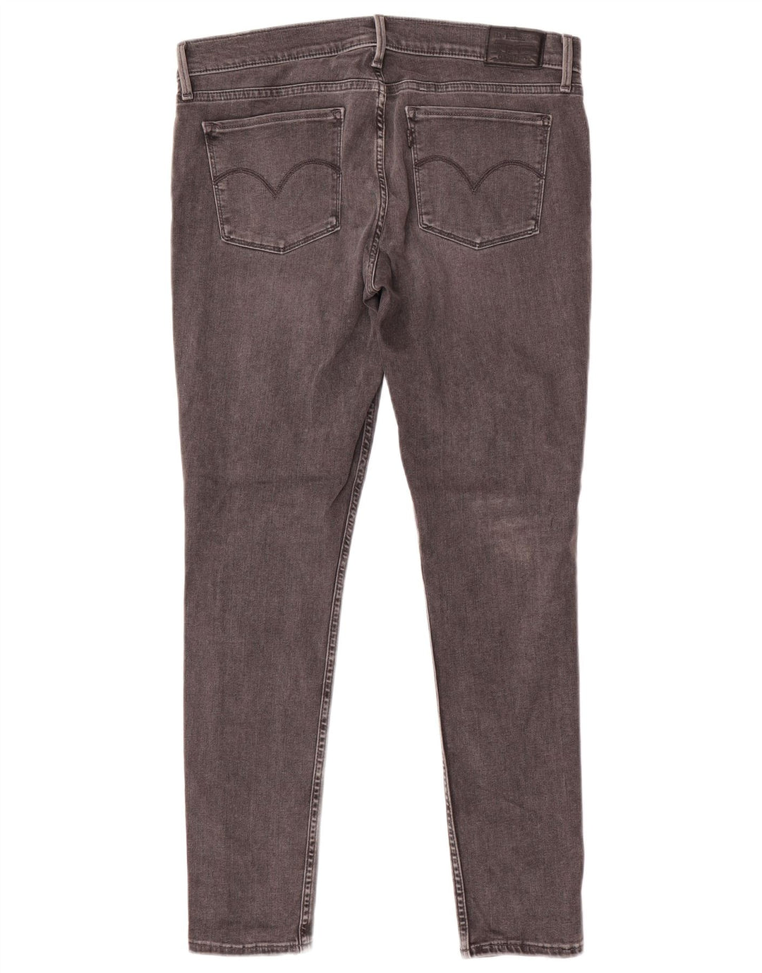 LEVI'S Dame 710 Super Skinny Jeans W32 L30 Grå Bomuld