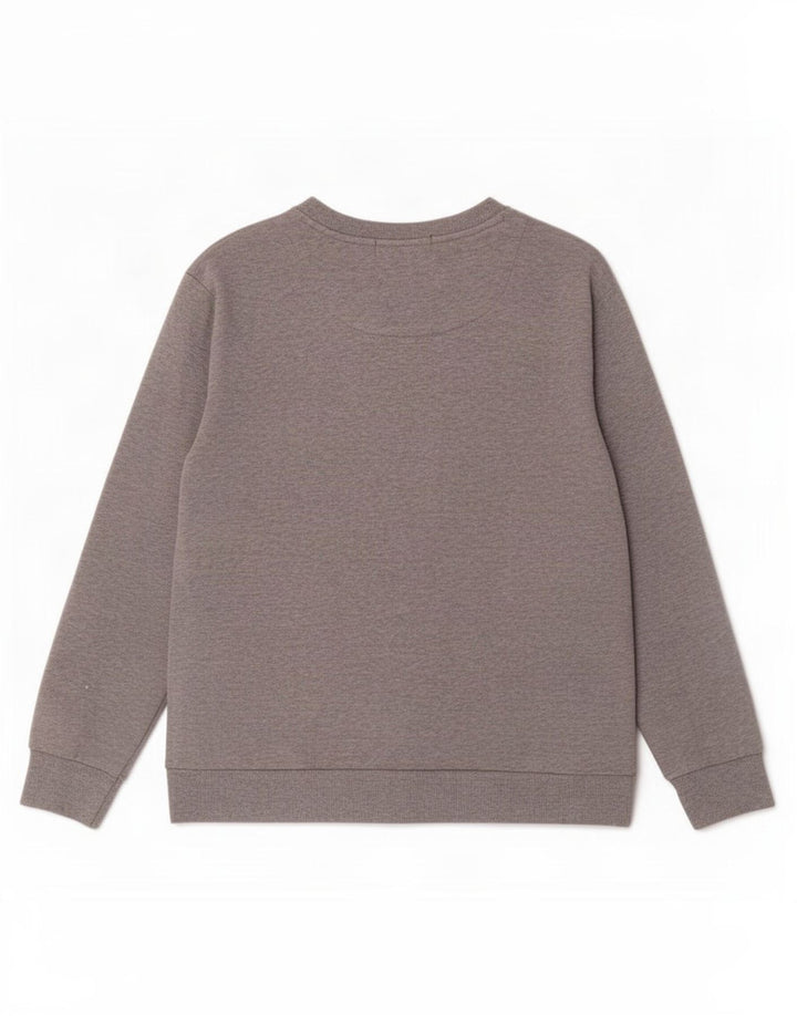Dkny Dame Grafisk Sweatshirt Jumper UK 14 Medium Grå Bomuld