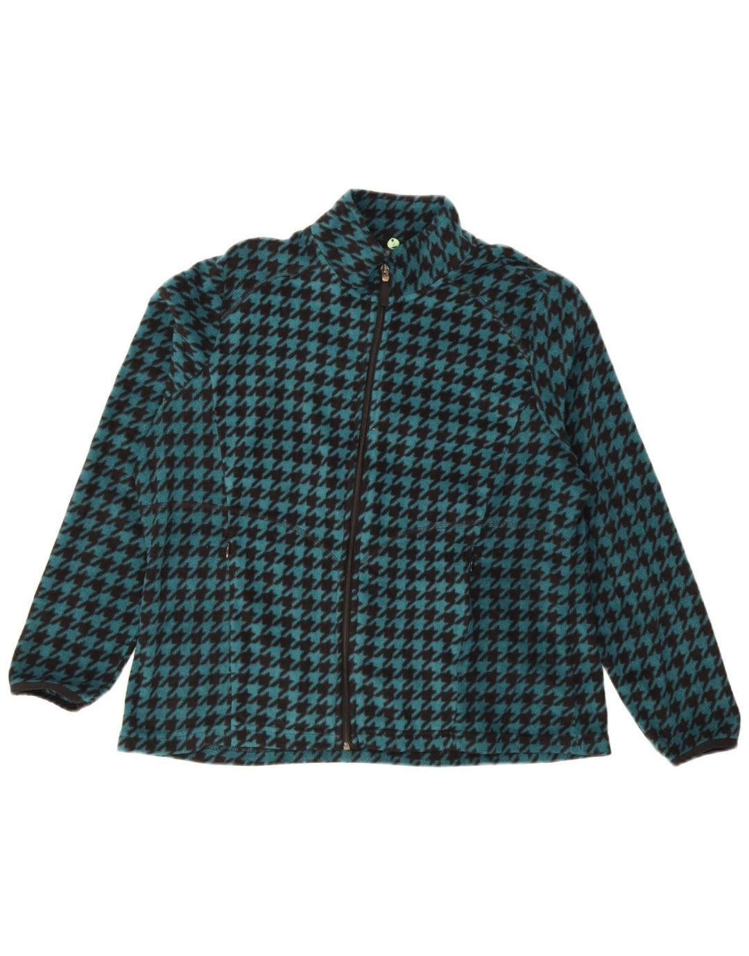 Marks & Spencer Fleecejakke til kvinder UK 18 XL Turkis Houndstooth