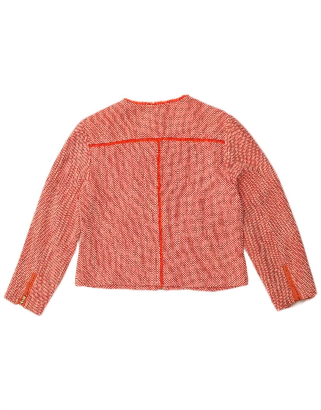 Tommy Hilfiger Dame Crop Blazer Jacket US 12 Stor Orange Bomuld