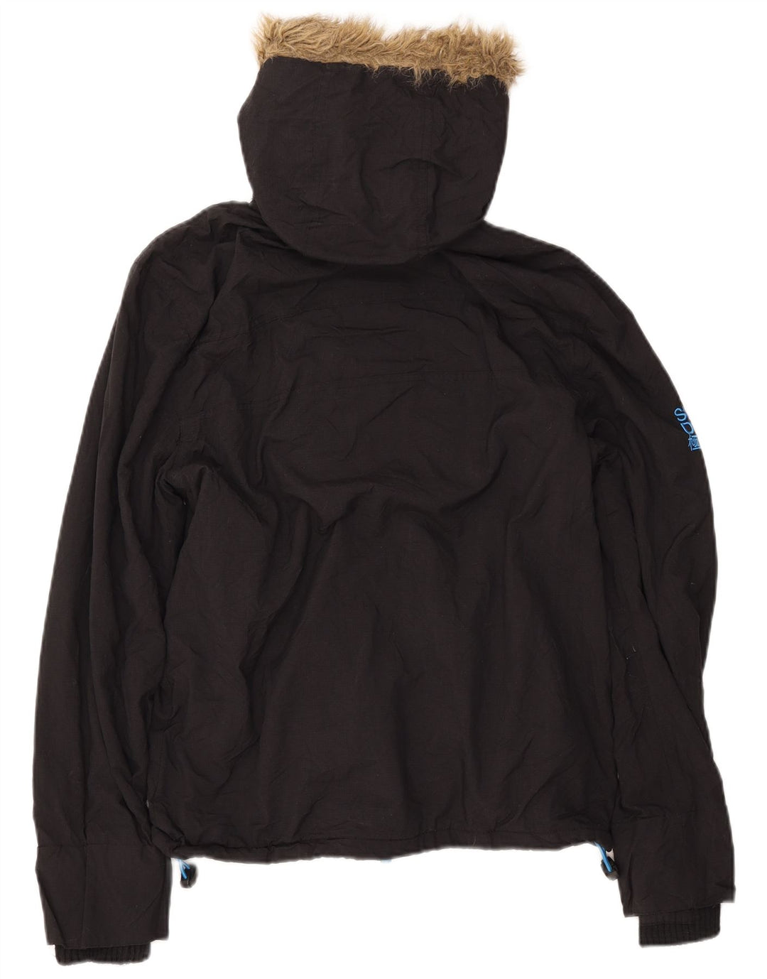 SUPERDRY Windcheater hættejakke til mænd UK 38 Medium Sort