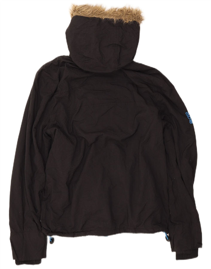 SUPERDRY Windcheater hættejakke til mænd UK 38 Medium Sort