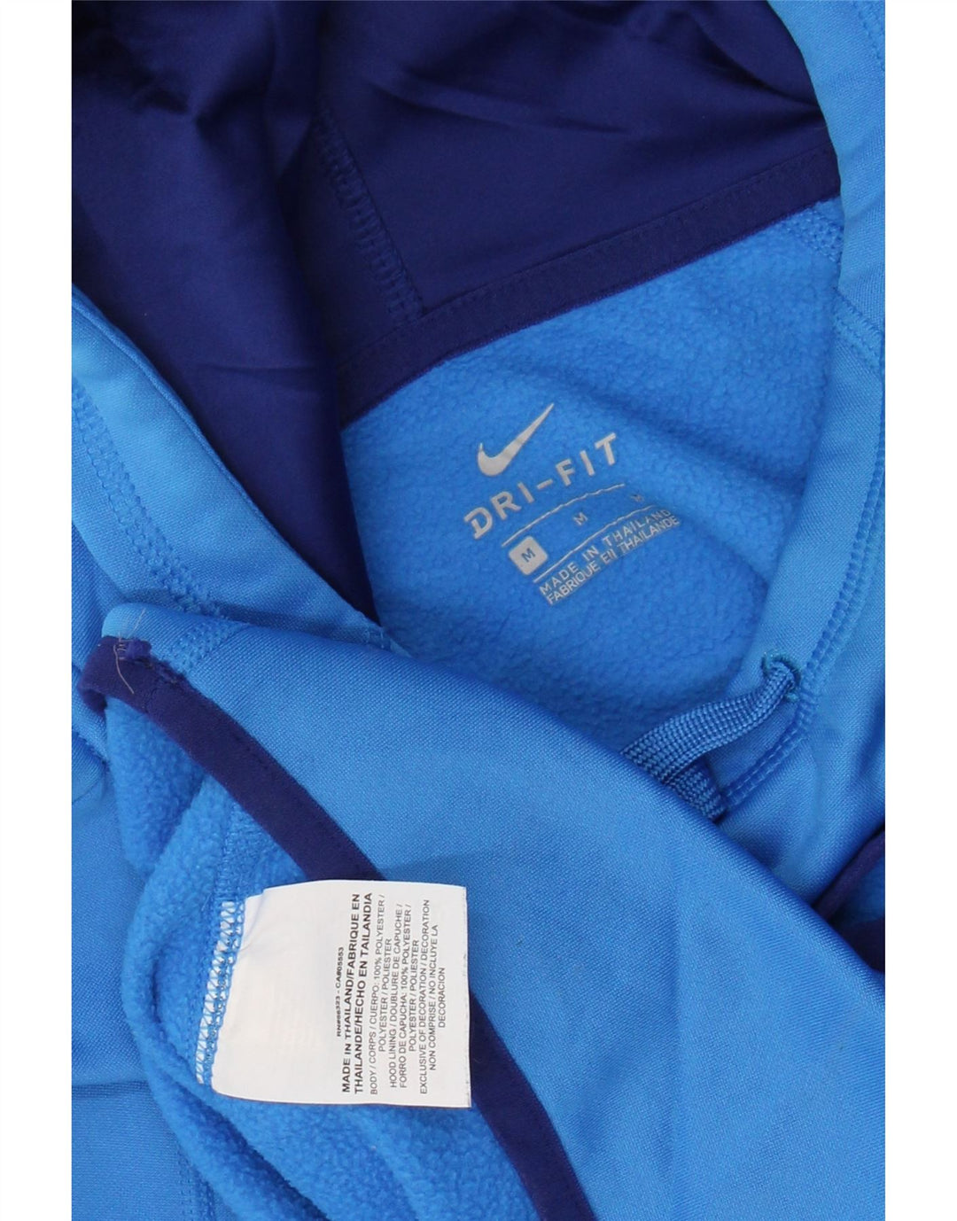 NIKE grafisk hættetrøje til kvinder UK 14 Medium Blue Polyester