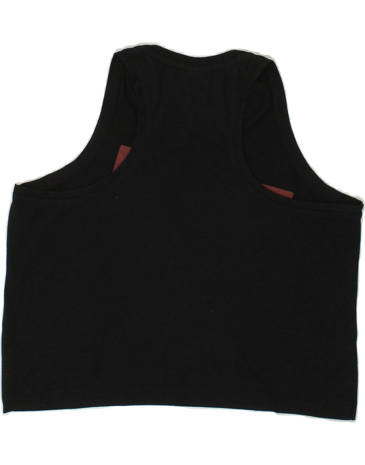 NIKE Womens Crop Graphic Vest Top UK 14 Medium Black Cotton Vintage Nike and Second-Hand Nike from Messina Hembry 