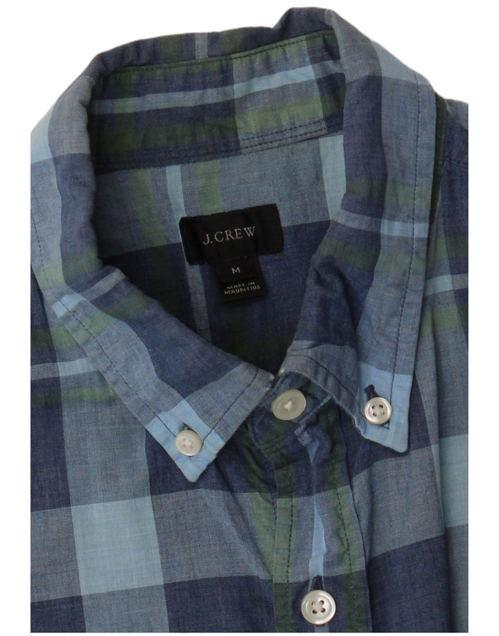 J. CREW Kortærmet Herreskjorte Medium Navy Blue Check