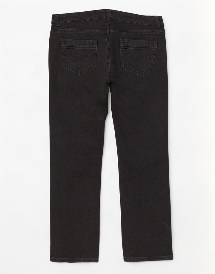 Marks & Spencer Dame Short Bootcut Jeans UK 12 Medium W34 L27 Black