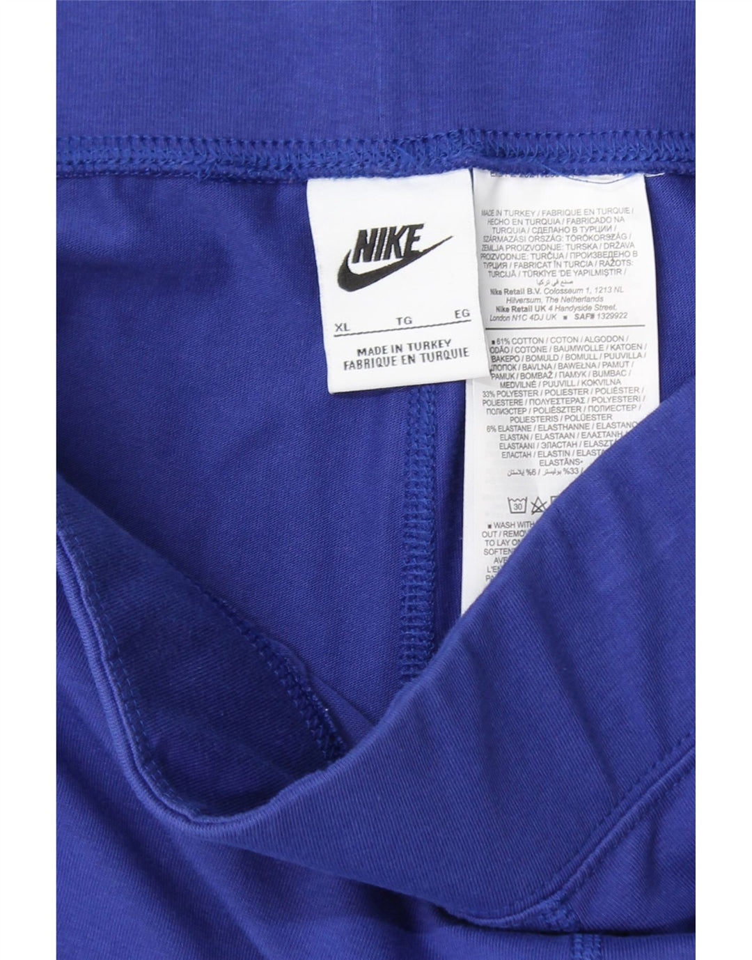 NIKE Womens Athletic Dept Leggings UK 18 XL  Blue Cotton Vintage Nike and Second-Hand Nike from Messina Hembry 